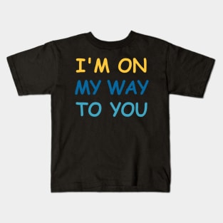 Im On My Way White Lie Party Kids T-Shirt